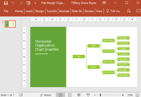 bagan organisasi desain datar untuk PowerPoint