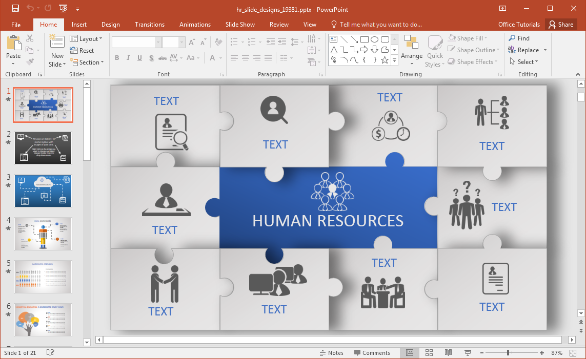 Animated HR PowerPoint Template