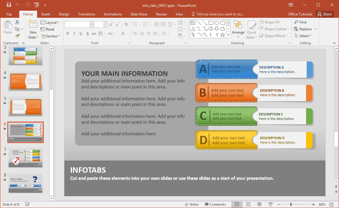 สร้างแท็บ-infographics ใน PowerPoint