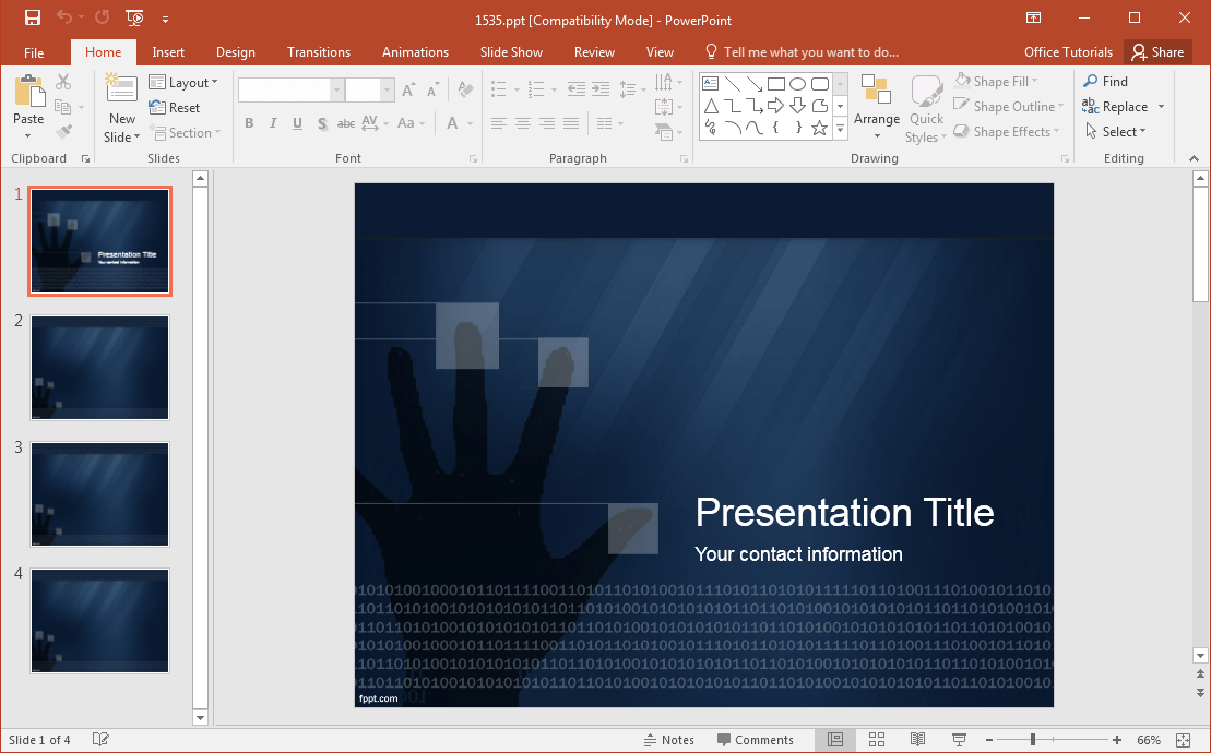 ฟรี-Cyber ​​รักษาความปลอดภัย PowerPoint แม่แบบ