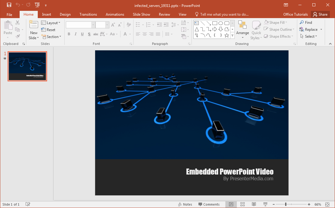 Animierte Network Security Powerpoint-Vorlage