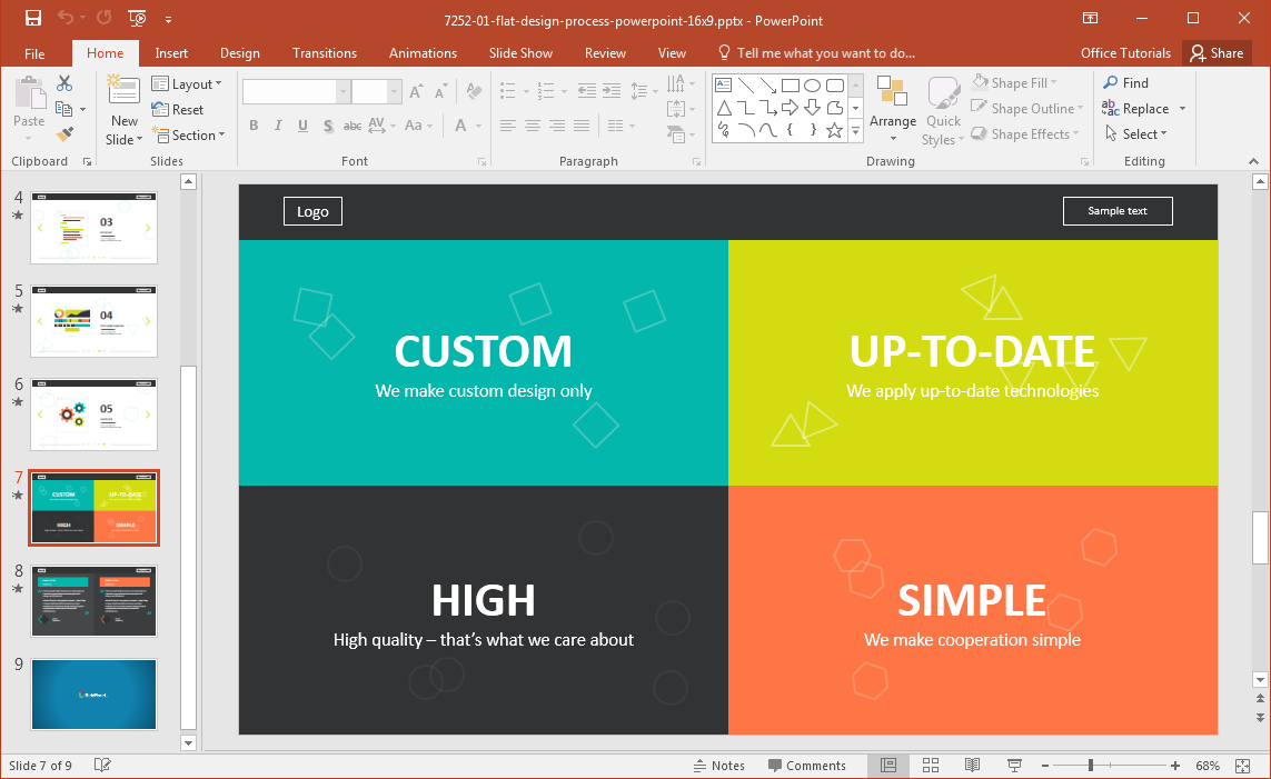 Powerpoint web. Flat дизайн сайта. кто клиент powerpoint.