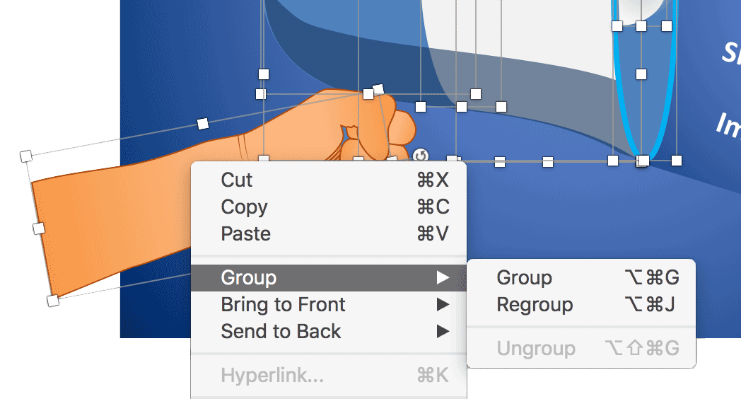 Group-rozgrupowywanie kształty-powerpoint