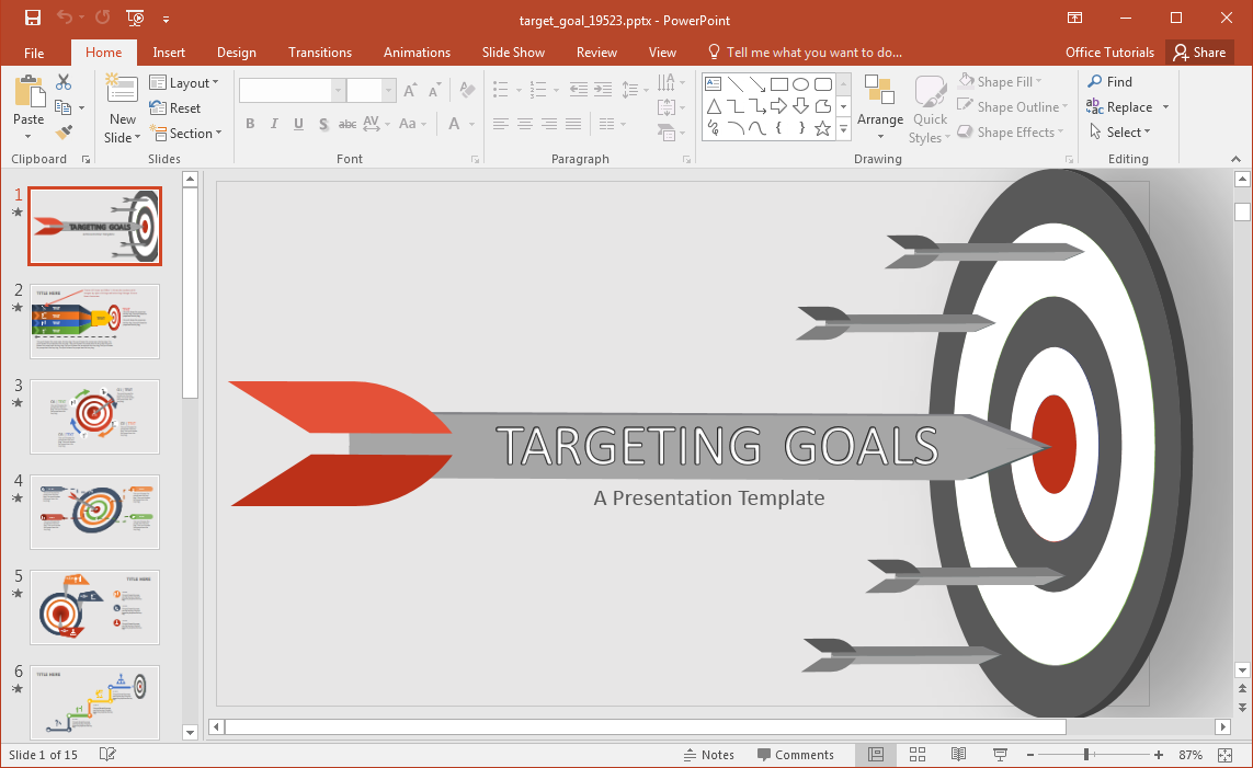 Target gol-powerpoint-template