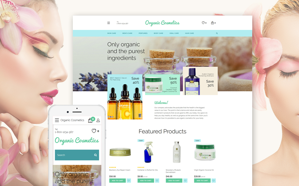 Beauty-Produkte OpenCart Vorlage