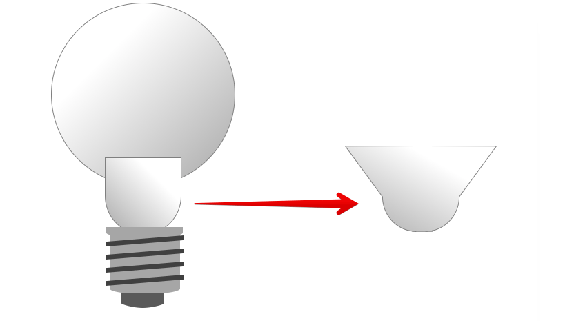 creare delle lampadine-forma-powerpoint