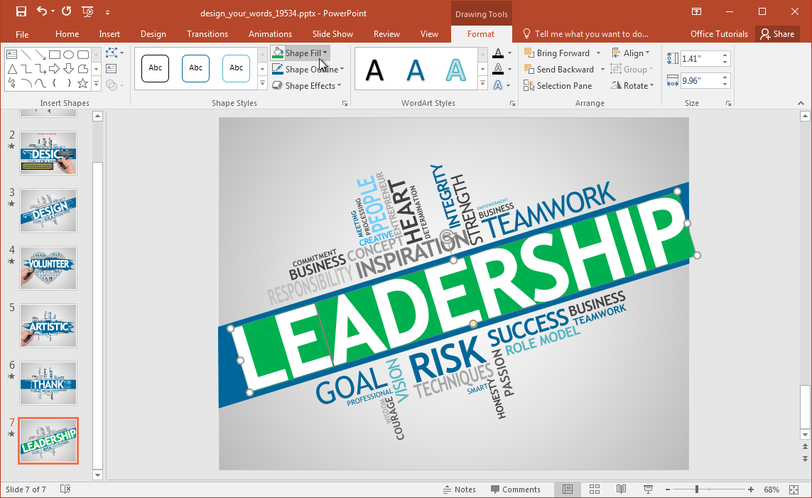 Animierte Entwerfen Sie Ihre Worte Powerpoint-Vorlage Within Free Word Collage Template