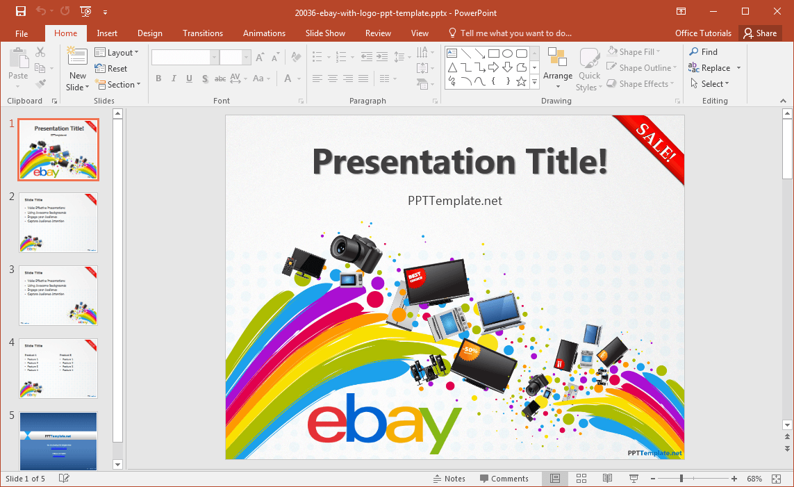 Template gratis Ebay PowerPoint