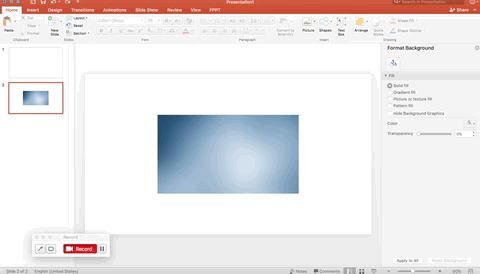 استخدام صورة الشاشة الكاملة في PowerPoint