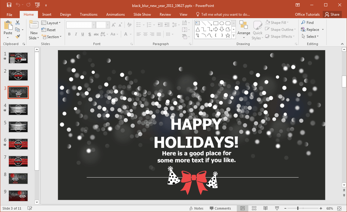 快樂節假日-的PowerPoint模板