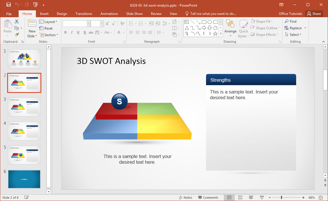 SWOT分析模板換簡報