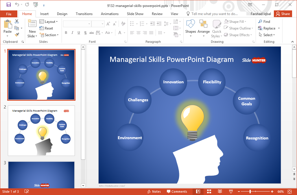 Livre Template Gerenciais Skills for PowerPoint