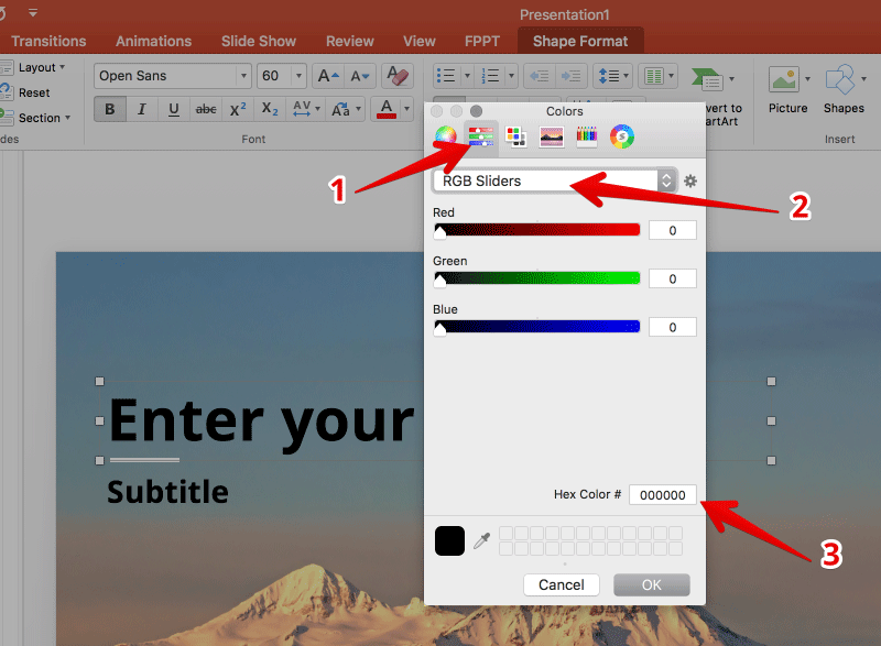 Macのために Powerpointでのrgbカラーを使用した作業 Macのために Powerpointでのrgbカラーを使用した作業