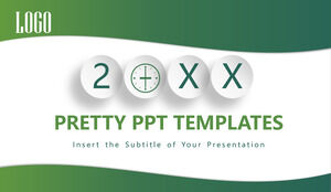Zielony styl gradientu Biznes Szablony prezentacji PowerPoint