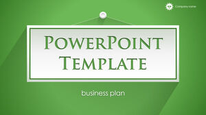 Плоские зеленые бизнес-шаблоны PowerPoint