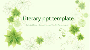 문학 스타일의 사업 보고서 PPT 템플릿
