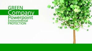 Yeşil çevre teması PowerPoint Şablon