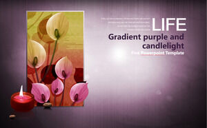 Gradient Purple and Candlelight PowerPoint Animation Template