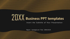 Black and Gold Style Business PowerPoint Templates