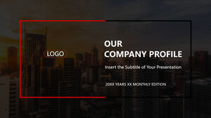 Black Red Company Introduction PowerPoint Templates