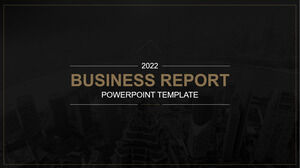 Șabloane PowerPoint pentru raport de afaceri Black Gold