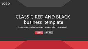 Șabloane PowerPoint de afaceri clasice roșu negru