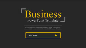 Șabloane PowerPoint de afaceri negru și galben