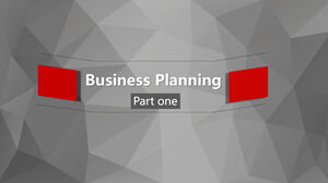 Templat PowerPoint rencana bisnis poligon