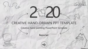 Template PowerPoint lukisan tangan yang kreatif