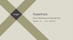 PowerPoint de plano de estratégia e marketing de marca
