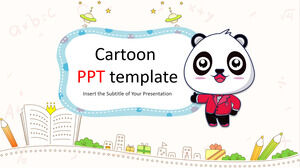 卡通熊猫的PowerPoint模板