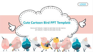 Cartoon kleine Vögel PowerPoint-Vorlagen
