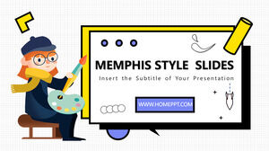Template PowerPoint Gaya Memphis Kreatif