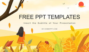 插画风格免费PPT模板