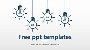 Creative hand painted light bulb PPT templates