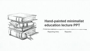 Handgezeichnetes minimalistisches Bildungsgespräch PPT