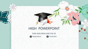 Topi bujangan dengan bunga PowerPoint Template