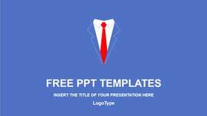 Business mans Red Tie PowerPoint Templates
