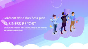 PowerPoint-Vorlagen für Geschäftsberichte mit Gradientenwind