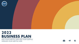 Plantillas multicolores de PowerPoint para planes de negocios