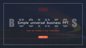 Blue orange simple business PowerPoint Templates