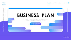 Șabloane PPT de plan de afaceri cu gradient albastru