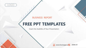 Blaue orange Polygon-Business-PowerPoint-Vorlagen