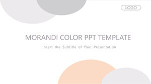 Modelos de PPT de negócios de cores Morandi