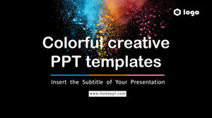 Template PPT bisnis kreatif penuh warna