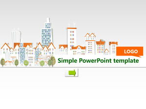 Modèles PowerPoint de bâtiments simples de la ville