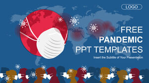 Templat PowerPoint global covid-19