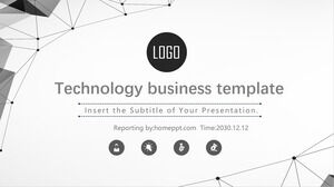 Dot line technology style PowerPoint templates