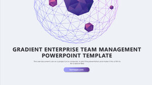 Modello PPT di gestione del team aziendale gradiente
