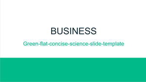 녹색 평면 간결한 과학 슬라이드 템플릿